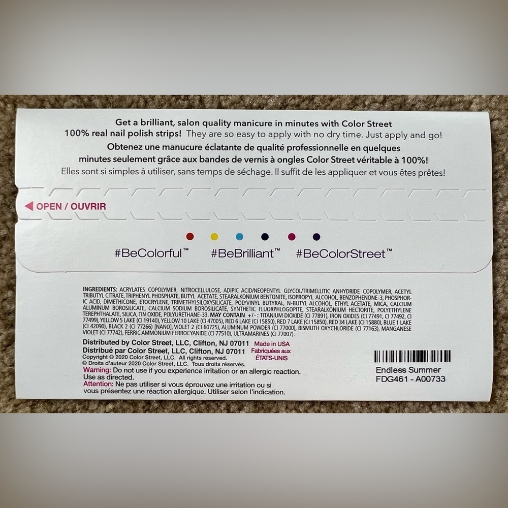Unopened Color Street nail strips Endless Summer - Picture 2 of 3